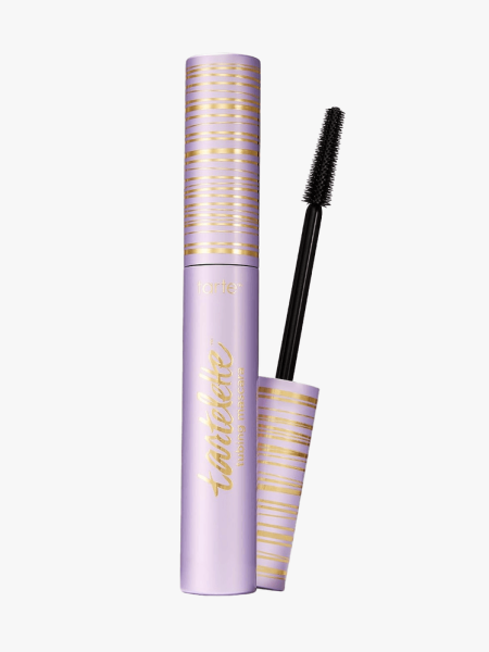 Tarte Tartelette Tubing Mascara in branded component on a light gray background